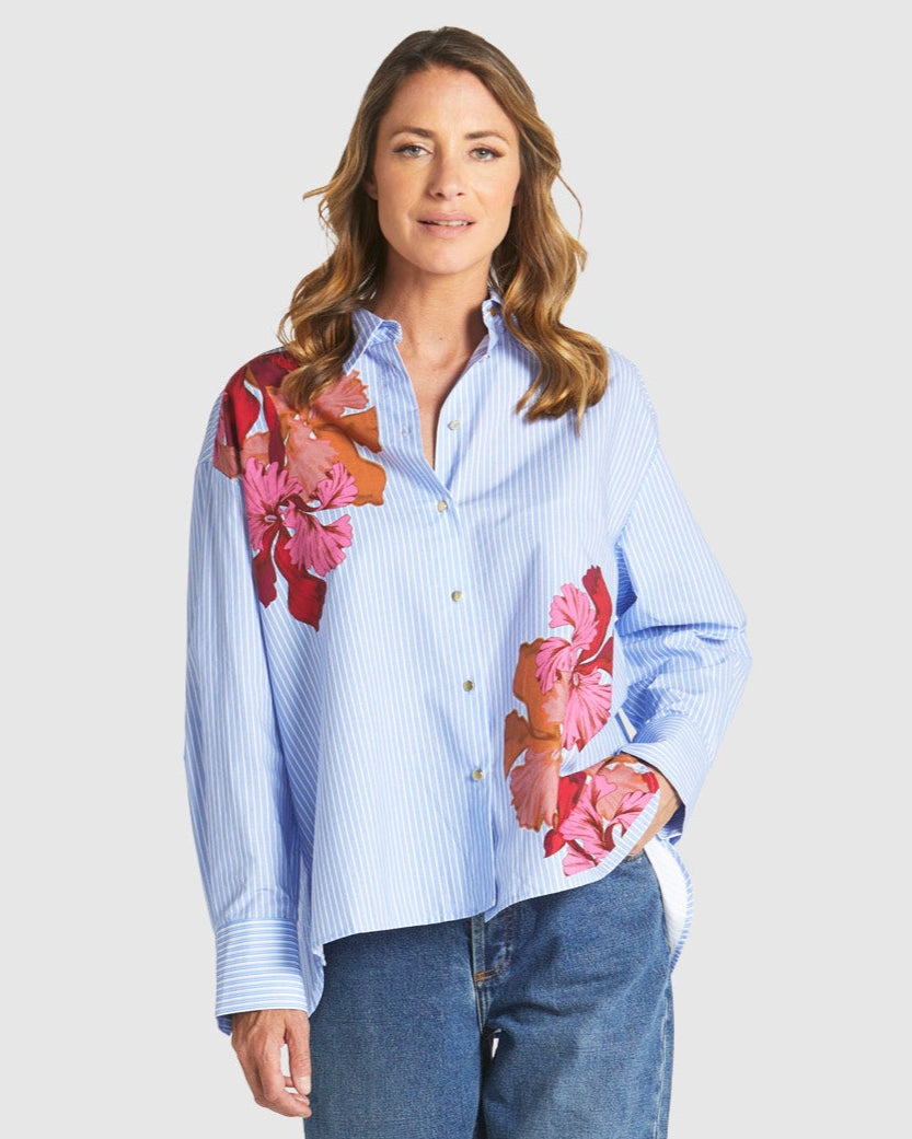 Sweet Jane Shirt Blue Stripe