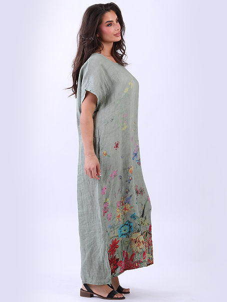 Lagenlook Slouch Dress Khaki