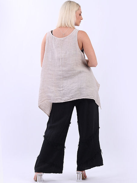 Wide Leg Raw edges Pant