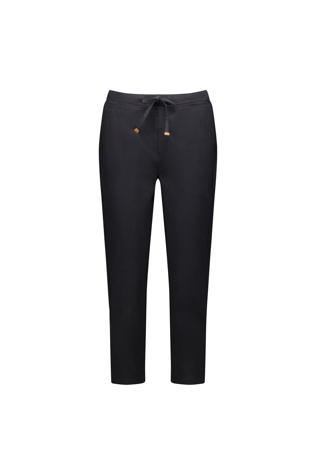 Woman wearing a white t-shirt and black pants on a white background
Skinny Leg 7/8 Pants Black