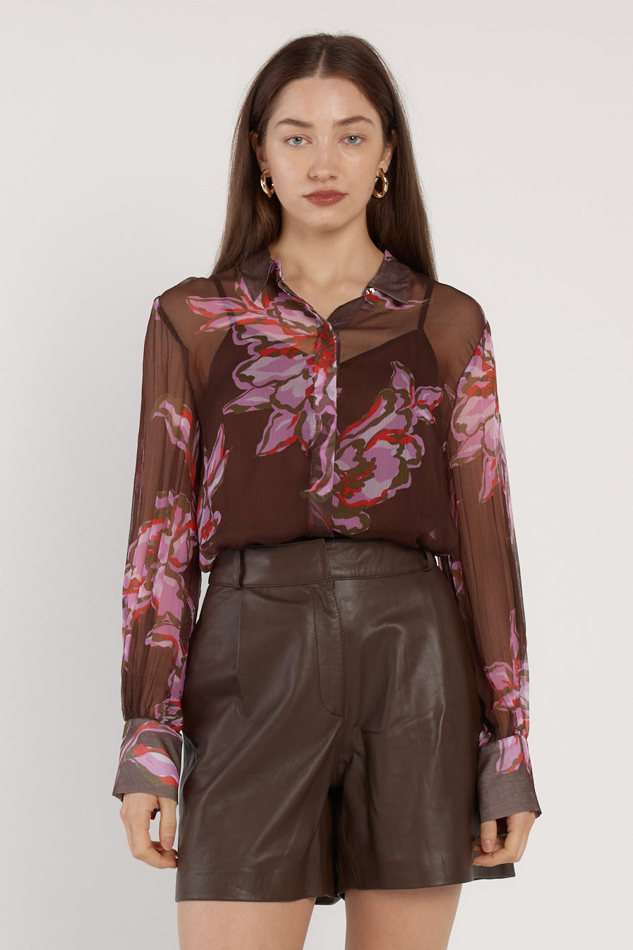 Nyomi Blouse Dark Flower