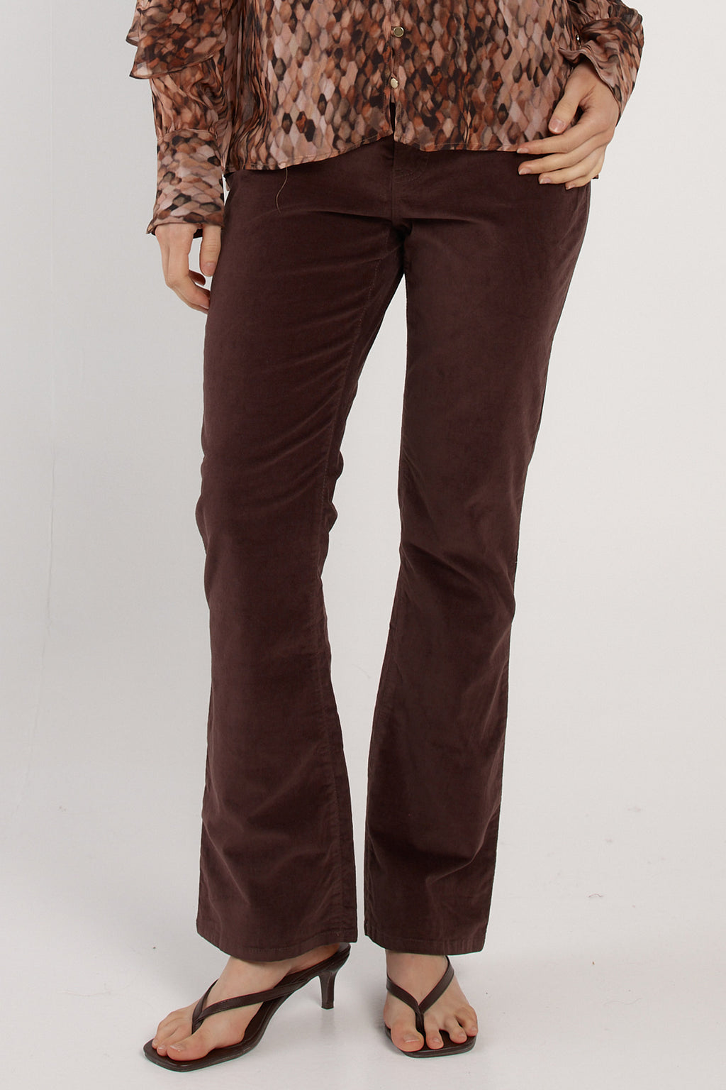 Knox Velvet Jeans Chocolate