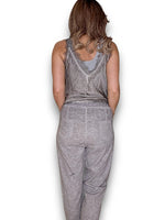 Diamond Linen/Cotton Pants Light Grey