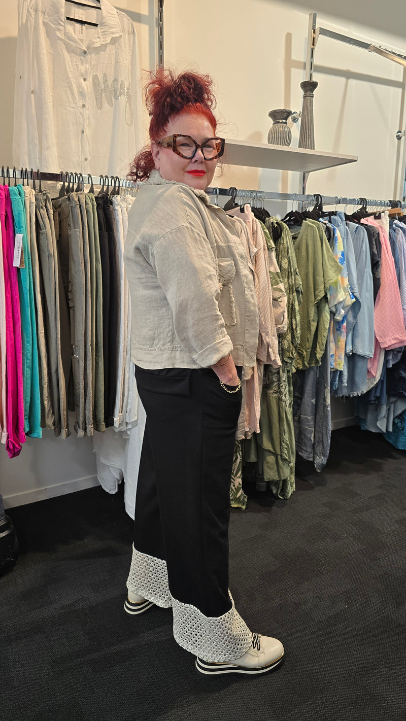 Anglaise Crop Jacket Natural