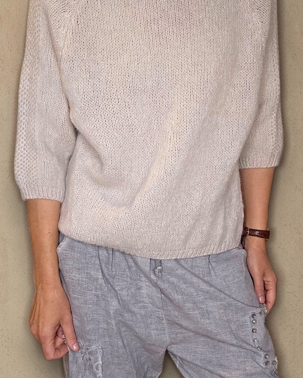 Mohair Blend Sweater Beige