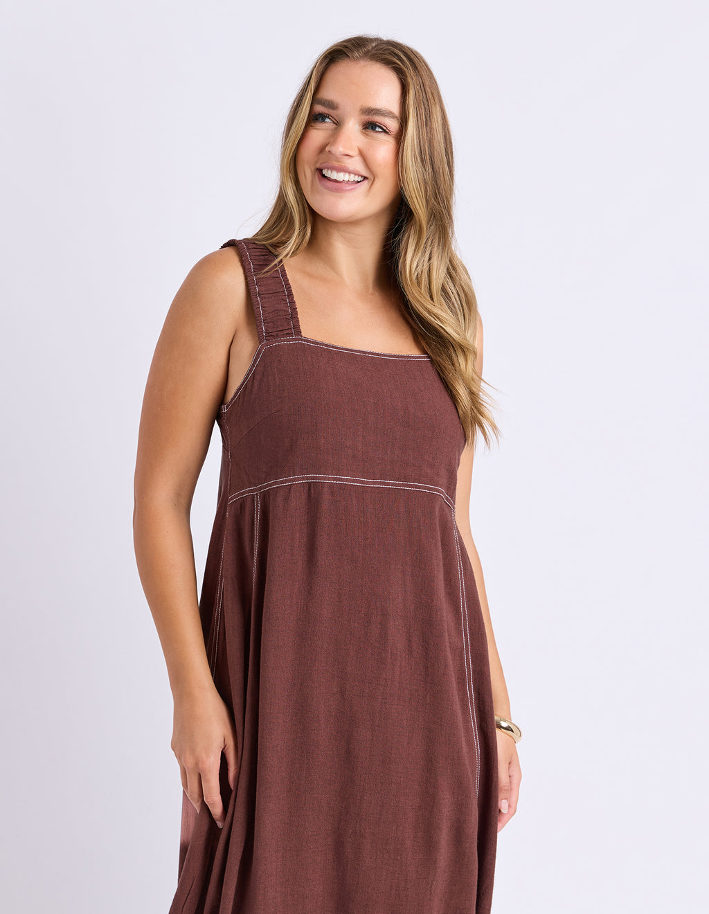 Sage Dress Chocolate