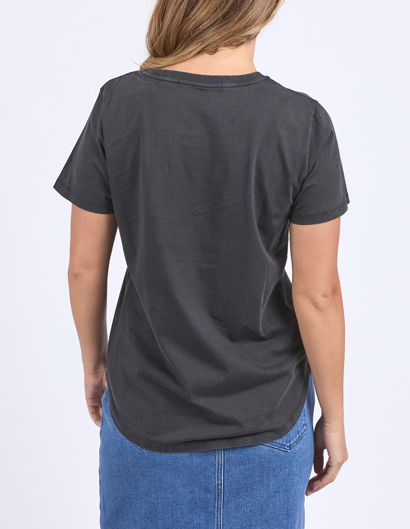 Flower Tee Wash Black