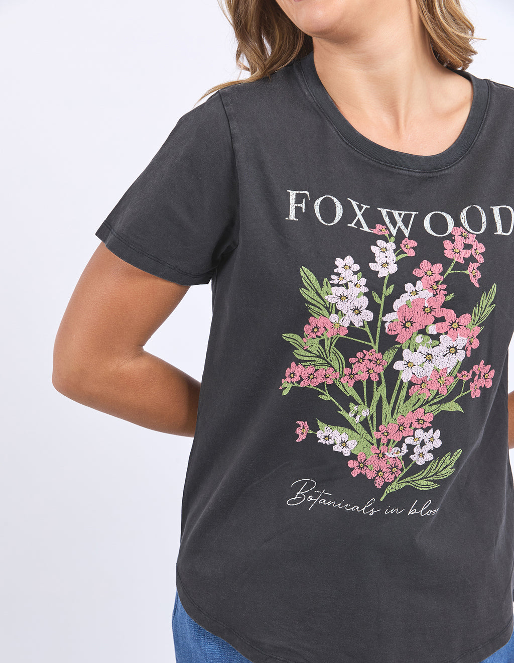 Flower Tee Wash Black