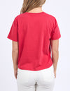 Cote D'Azur Tee Crimson Print
