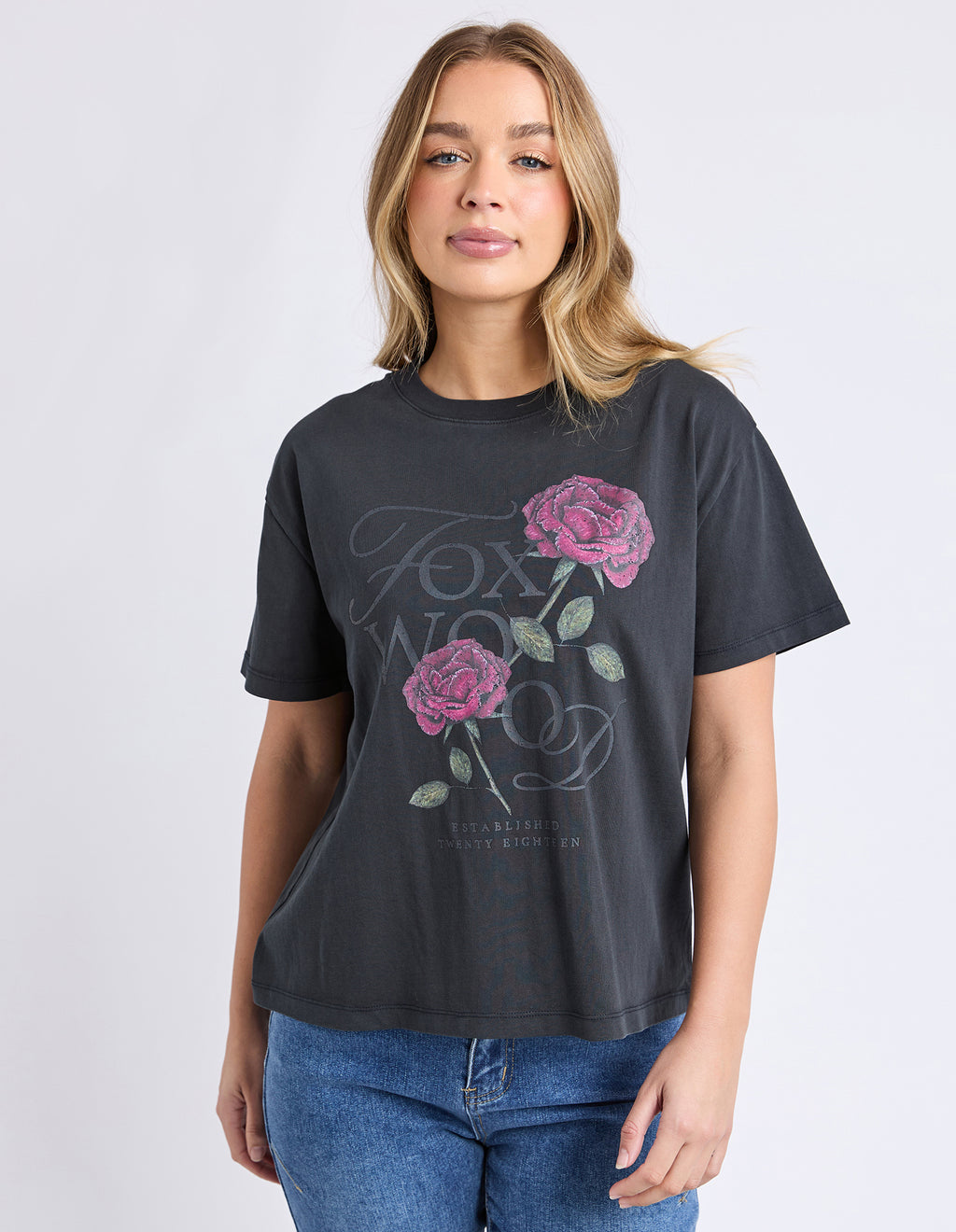 English Rose Tee Black
