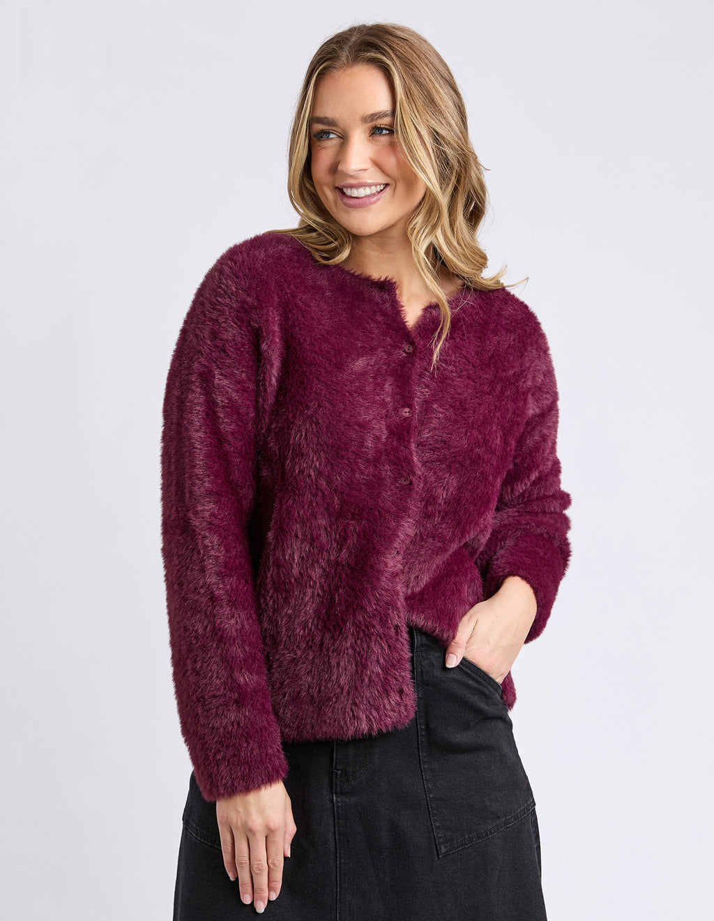Kenny Button Cardi Wine