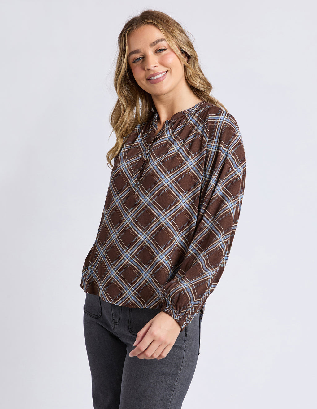 Edison Check Top Chocolate