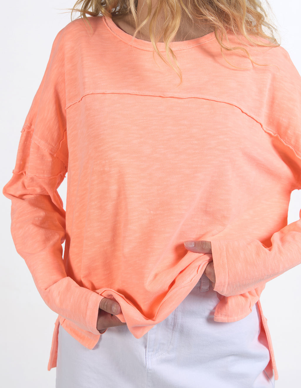 Jayne Throw On Top Neon Peach