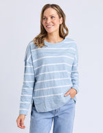 Jayne Stripe Top Sky