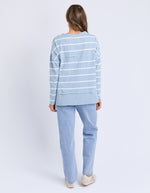 Jayne Stripe Top Sky