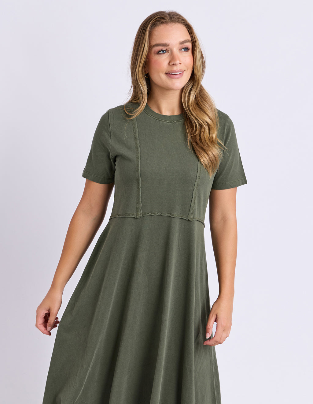 Eva Midi Dress Khaki