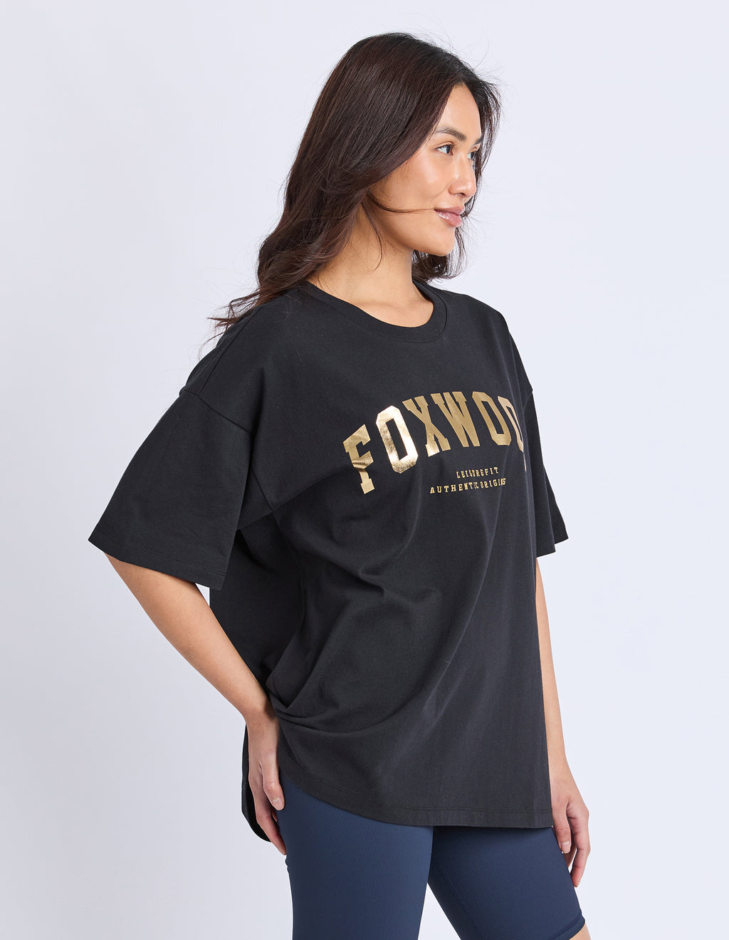 Metallic Interval Tee Black/Gold