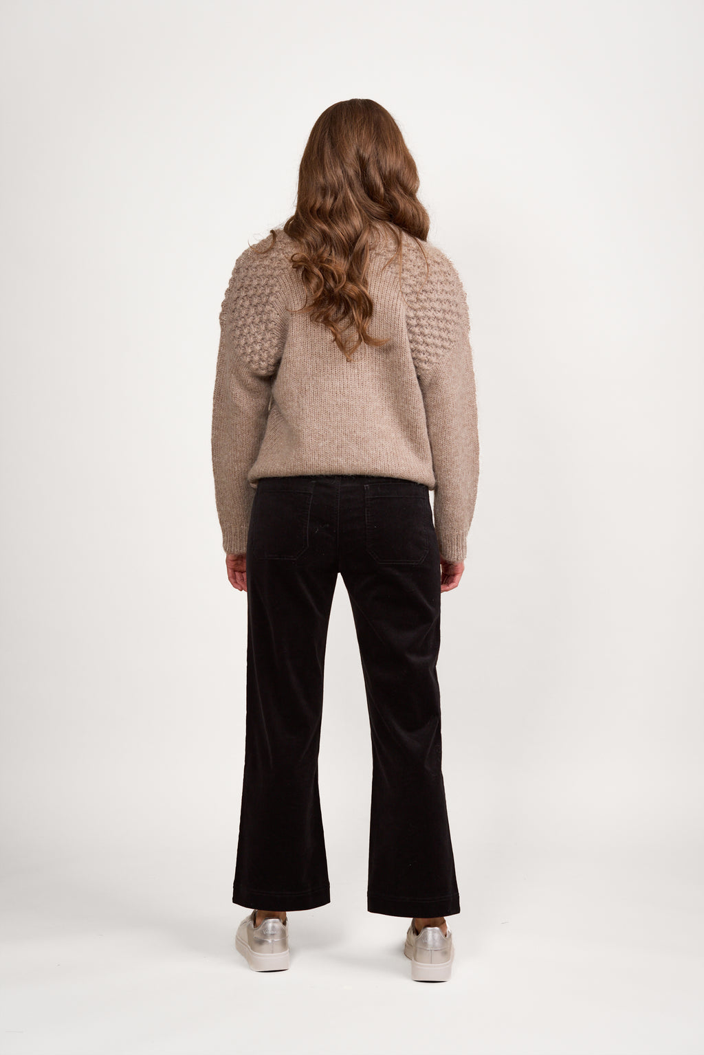 Wide Leg Ankle Grazer Pants Black