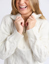 Zalie Zip Knit Marshmallow
