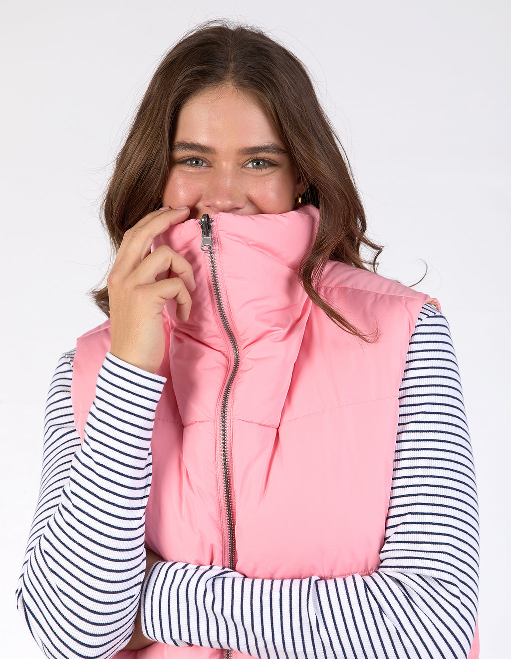 Kit Puffer Vest Charm Pink