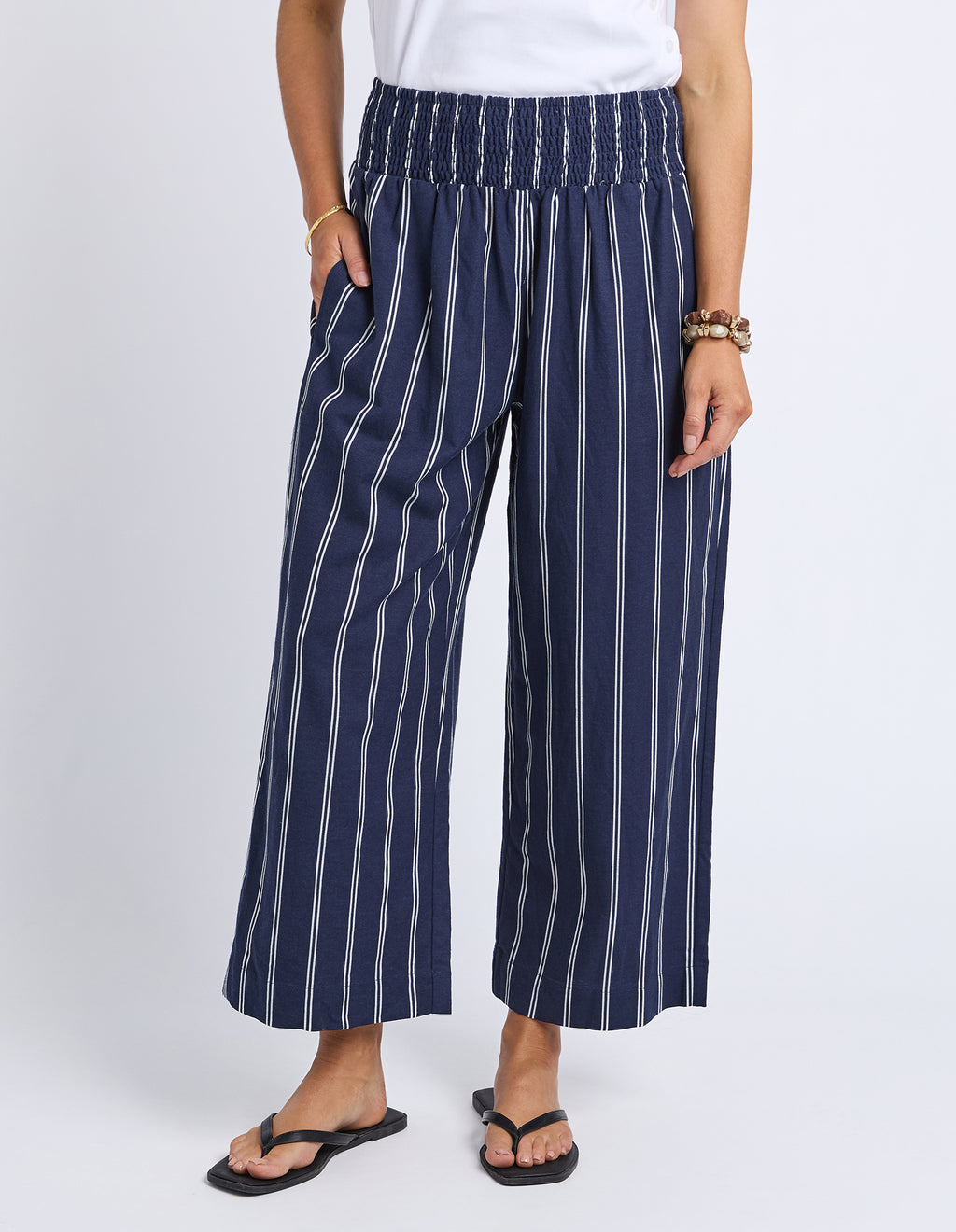 Riley Stripe Pant Navy