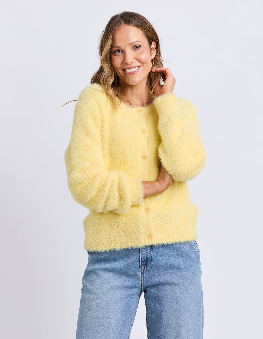 Paris Cardigan Pale Lemon