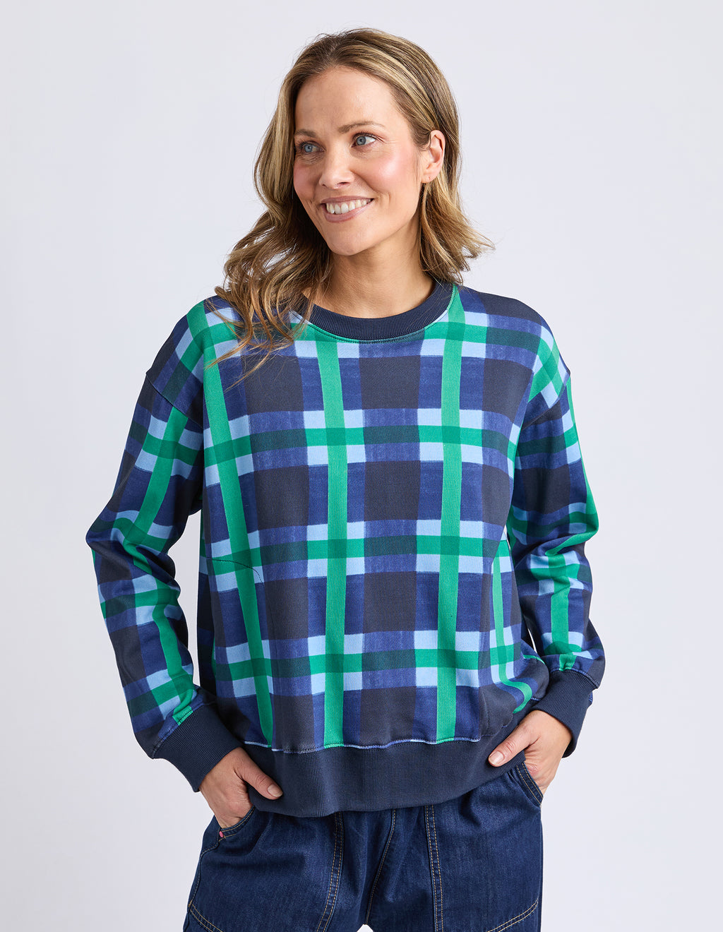 Bari Crew Blue Check