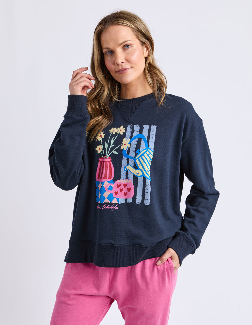 Fill Your Cup Crew Navy