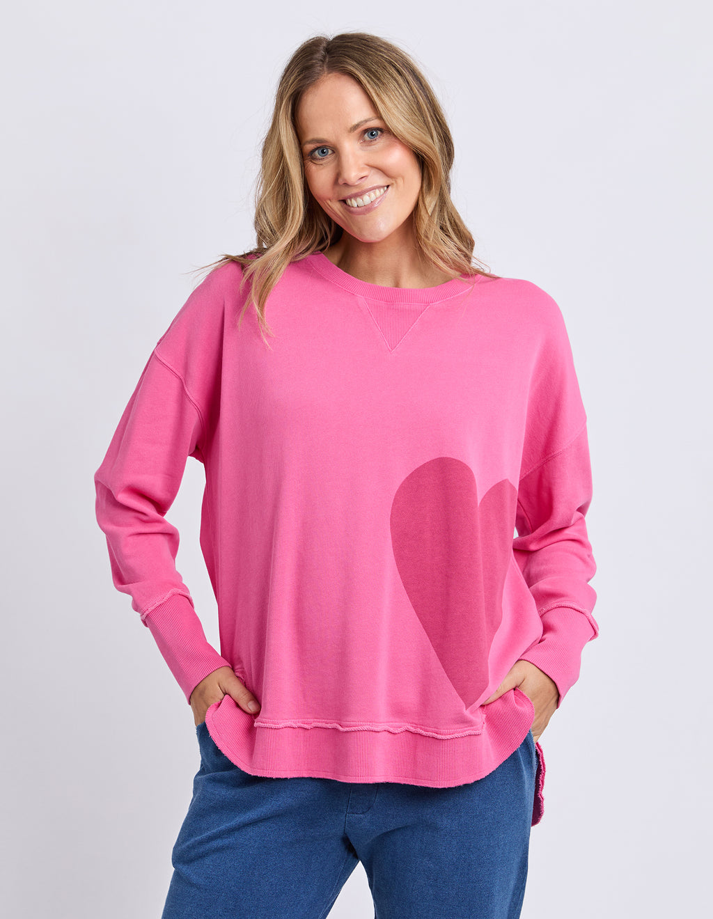 One Heart Crew Hot Pink