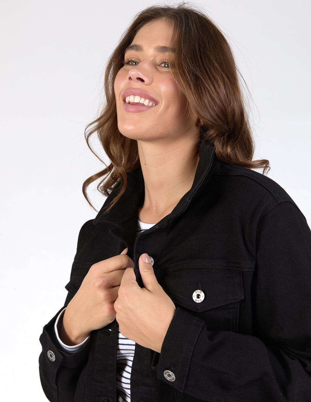 Angie Denim Jacket Black
