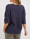 Navy blue sweatshirt worn by a person on a white background
Mazie Sweat Navy
