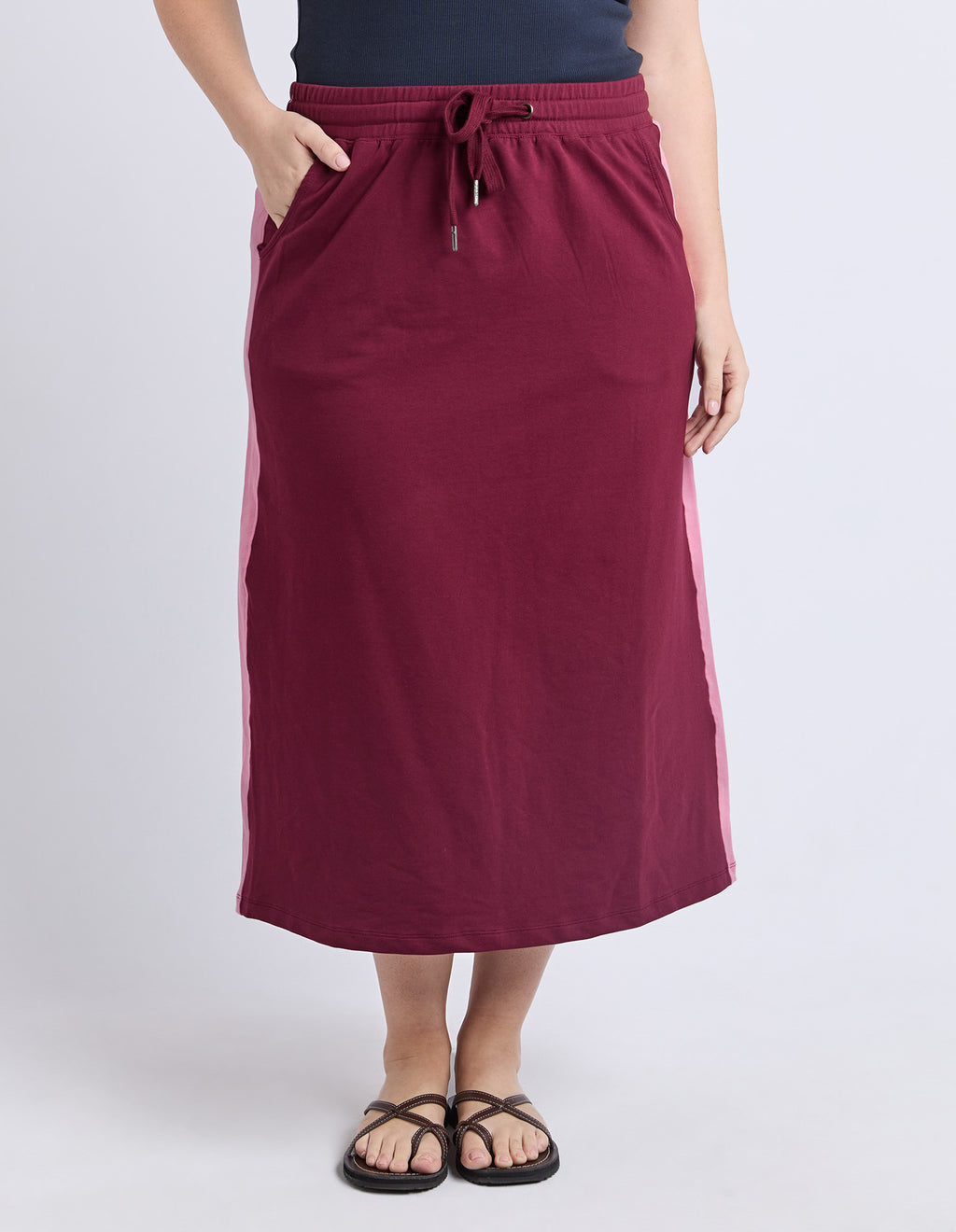 Sloane Fleece Skirt Plum