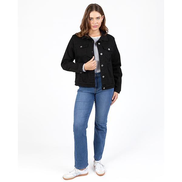 Angie Denim Jacket Black