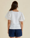 Lottie Embroidered Tee White