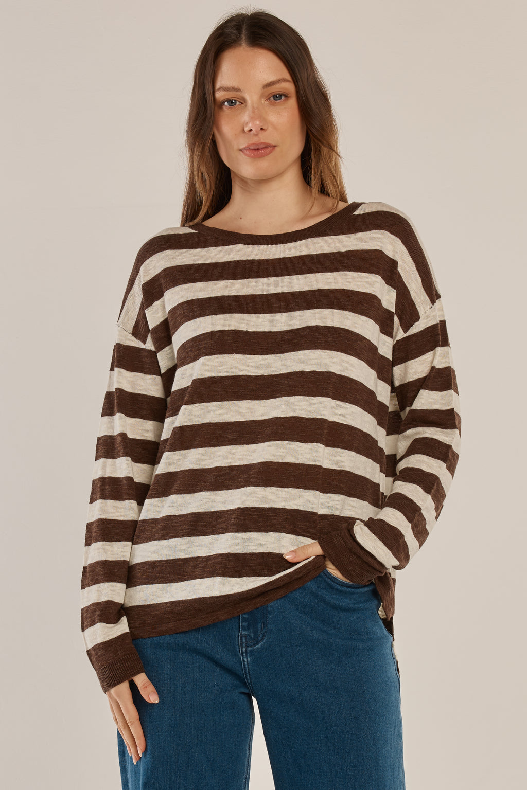 Natasha Knit Top Brown