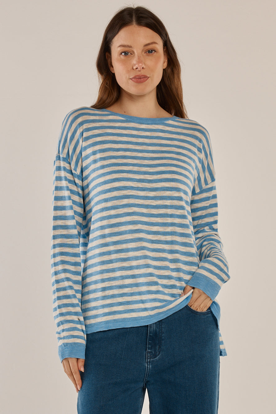 Natasha Knit Top Cornflower Blue
