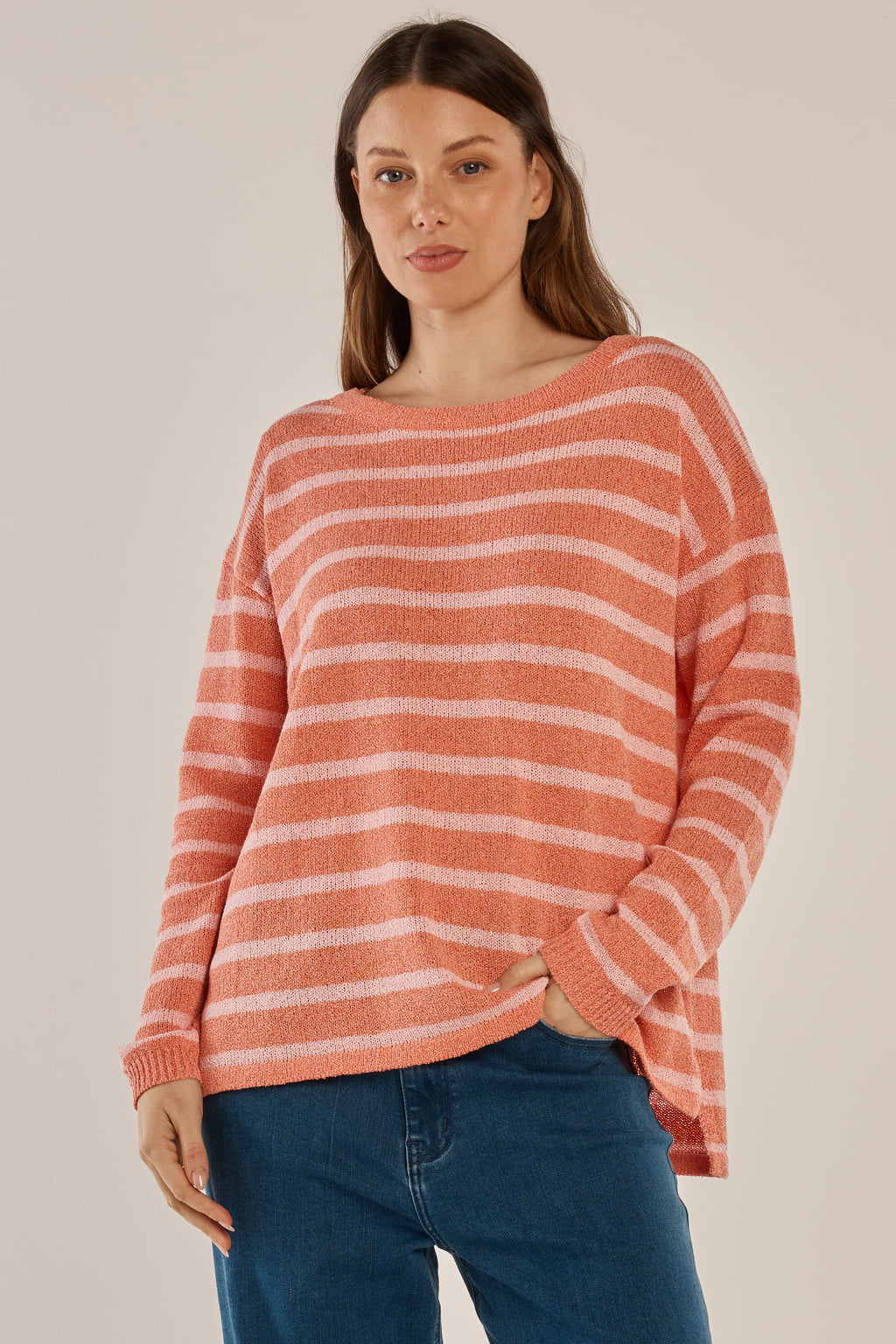 Bradford Knit Top Coral/Pink