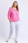 Beachy Zip Hoodie Aurora Pink