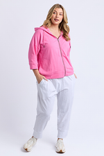 Beachy Zip Hoodie Aurora Pink