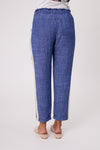 Blue checkered pants with a white background Venice Linen Pant Denim
