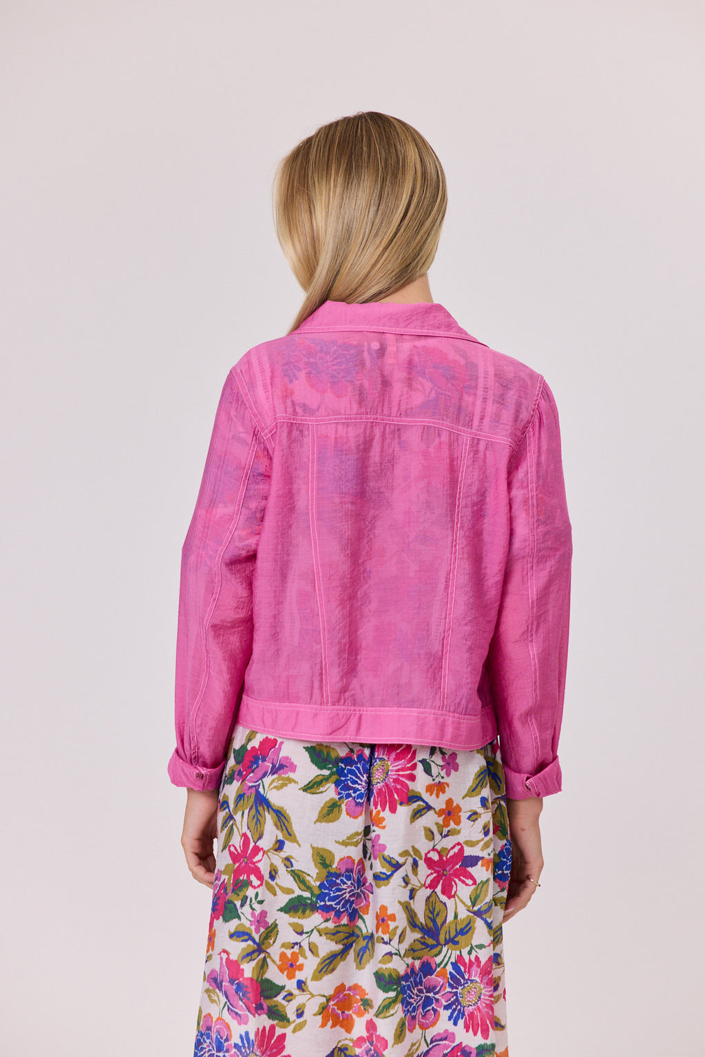 Valencia Plain Voile Jacket Pink