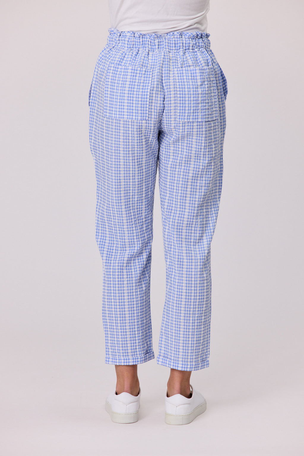 Siena Check Pant Pale Blue/White