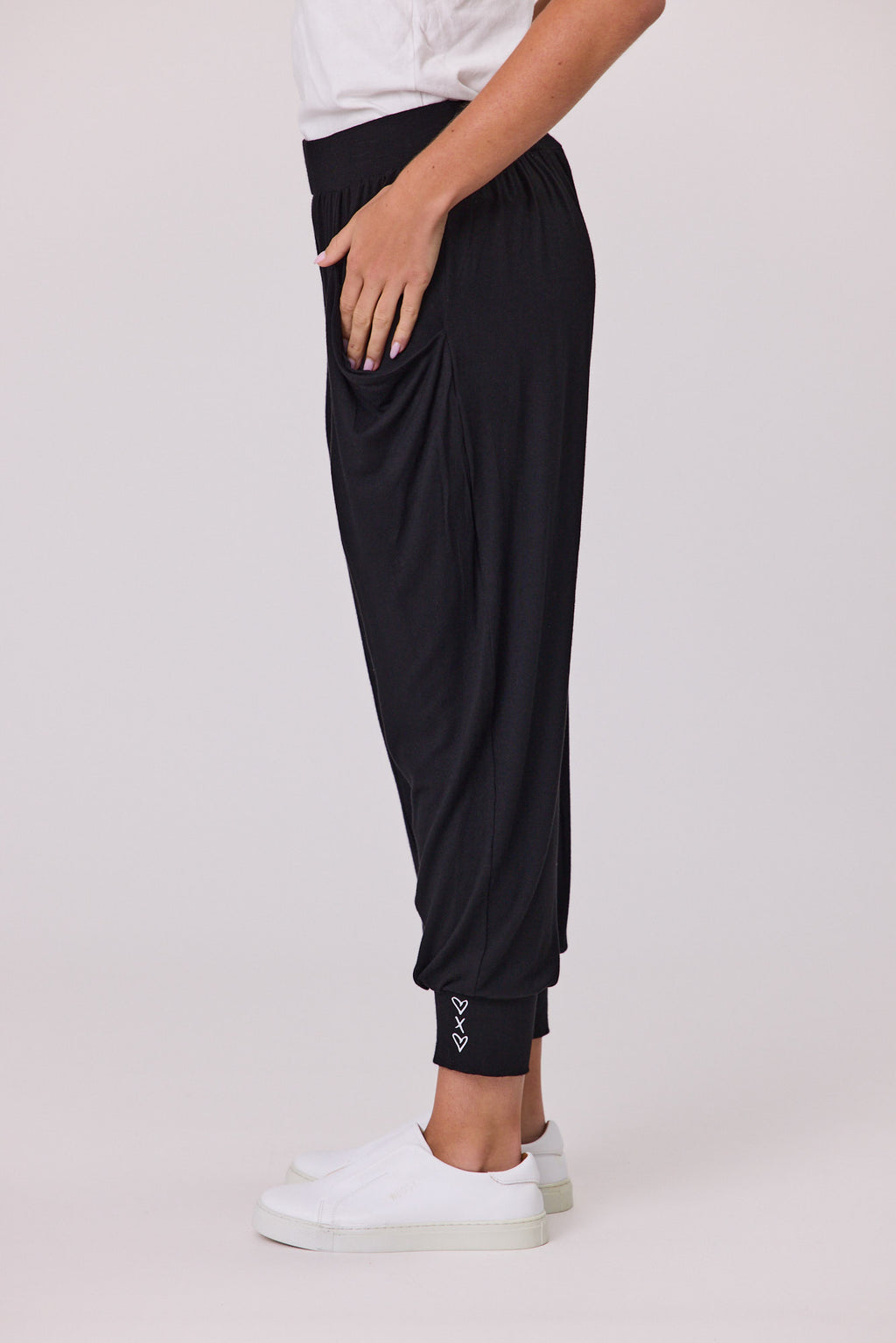 Signature Print Fresco Pant Black
