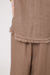 Carola Linen Top Mocha