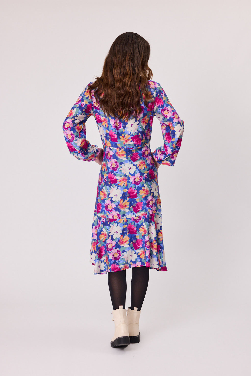 Indie Lined Dress Blue