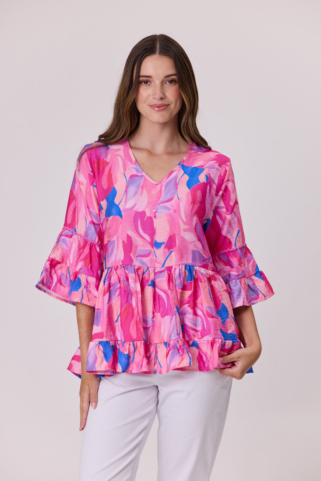 Ricrac Trim Top Pink