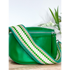 Green handbag with a decorative strap on a light background
Dani Leather Bag Green