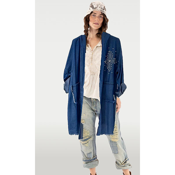 Dark Denim Duster Coat