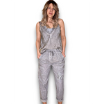 Diamond Linen/Cotton Pants Light Grey