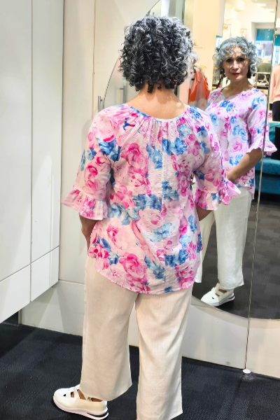 Faye V Neck Blouse Pink